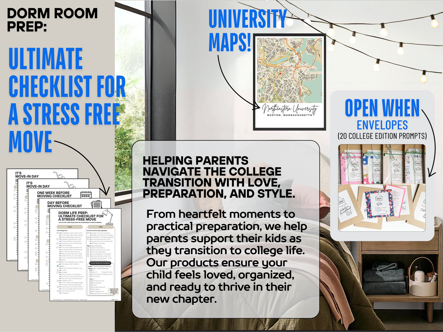 Dorm Room Prep: Ultimate Checklist For a Stress Free Move (Digital Download)