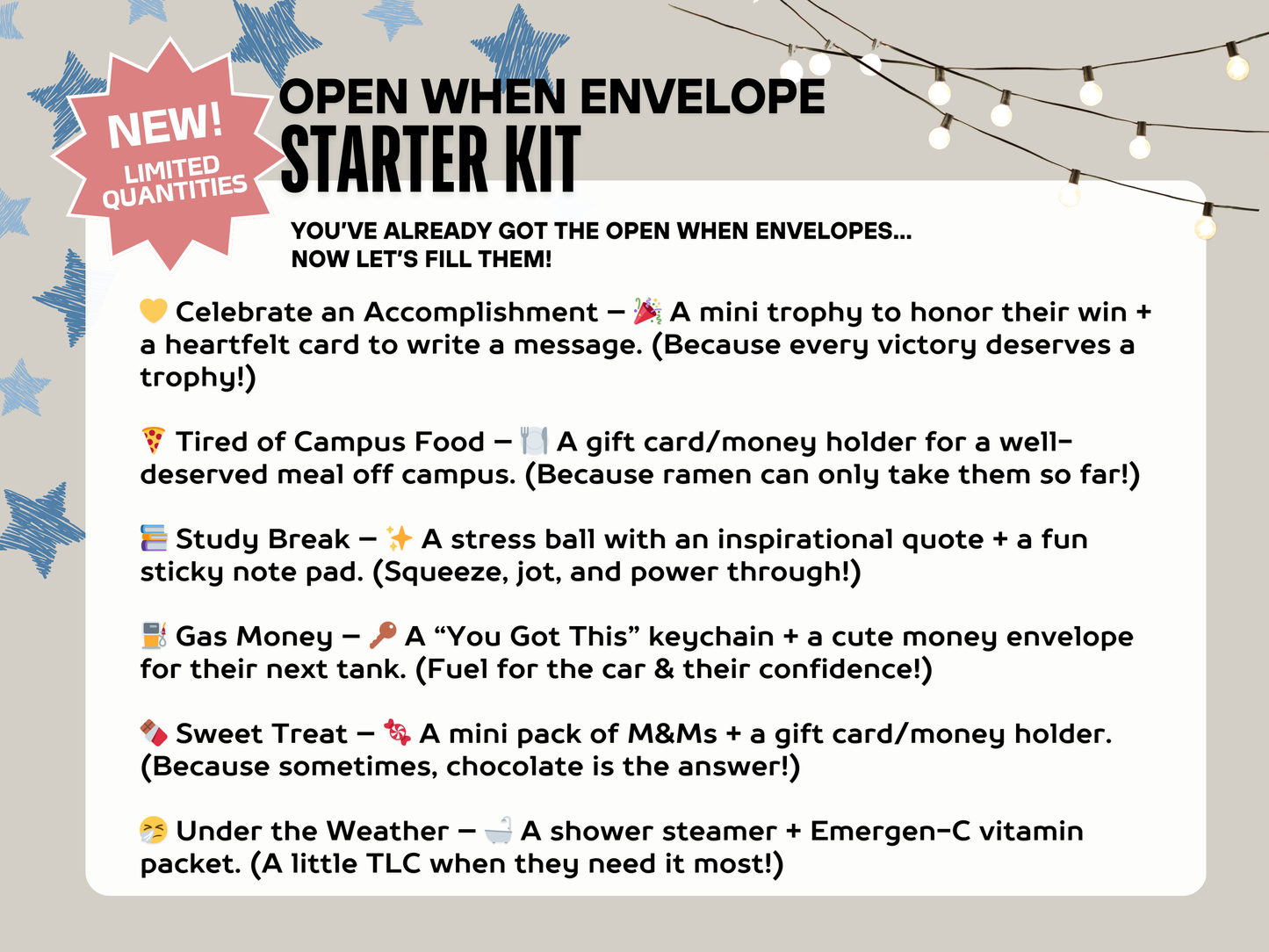 Open When Envelope Starter Kit
