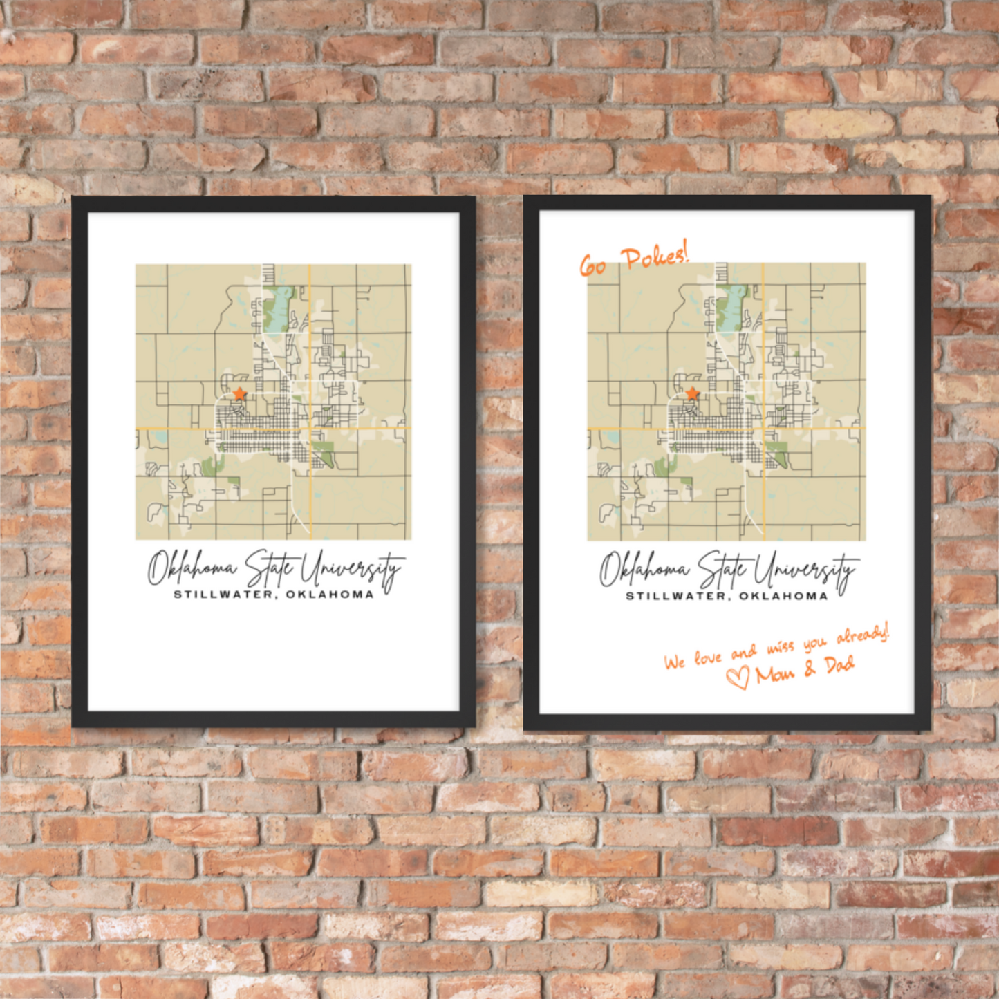 Custom Map Prints - Style A