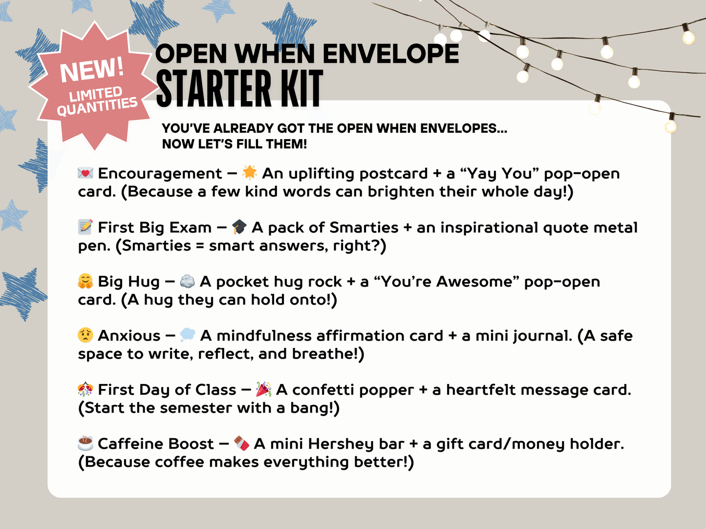 Open When Envelope Starter Kit