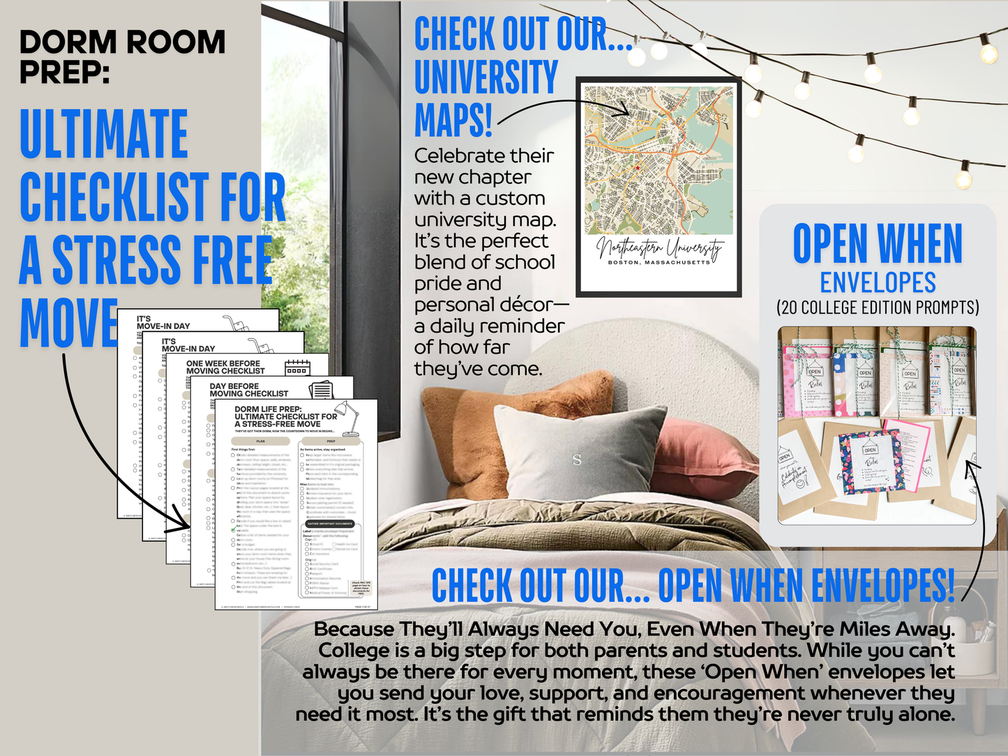 Dorm Room Prep: Ultimate Checklist For a Stress Free Move (Digital Download)