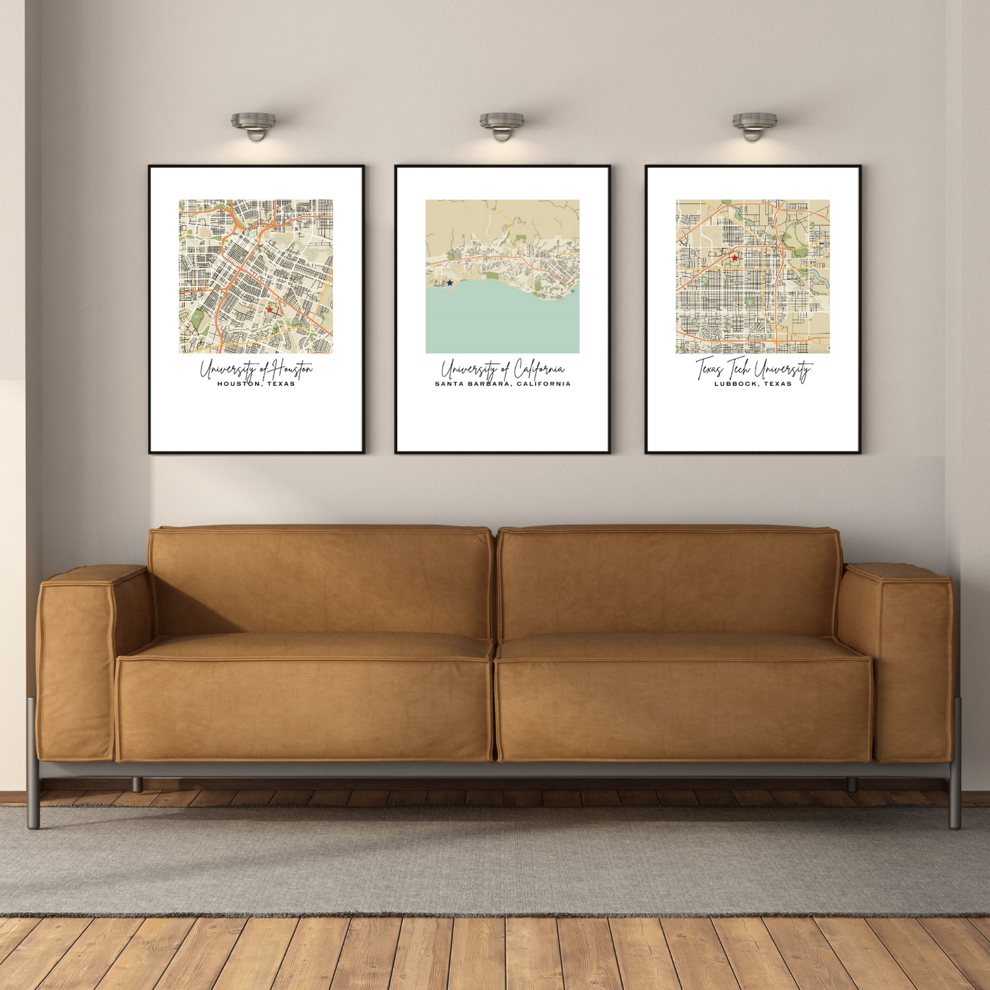 Custom Map Prints - Style A