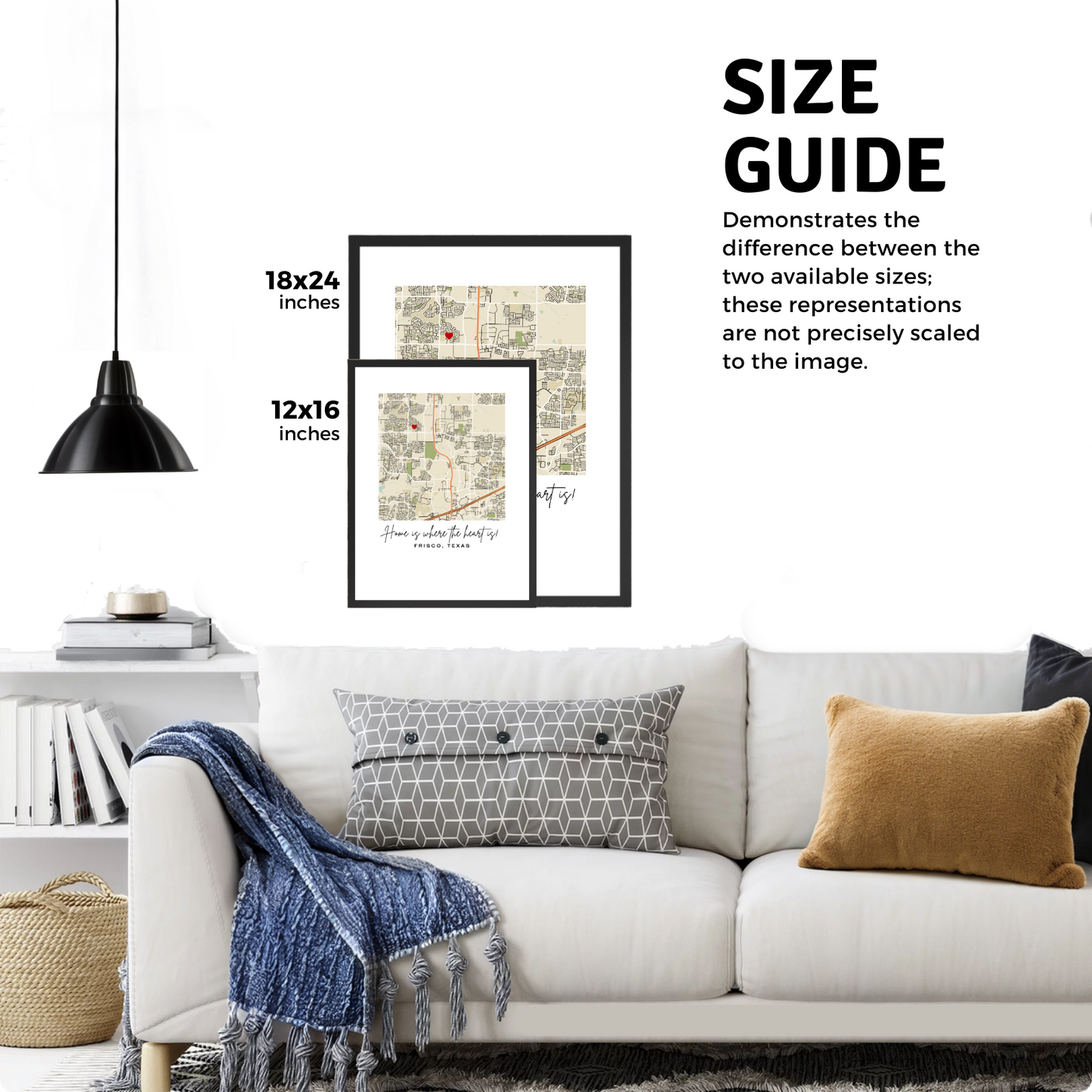Home Is Where The Heart Is! Custom Map Print