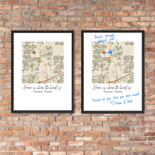 Load image into Gallery viewer, Home Is Where The Heart Is! Custom Map Print
