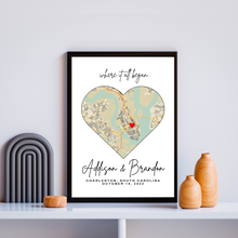 Load image into Gallery viewer, Where It All Began Custom Map Prints (any location, any city, any address)
