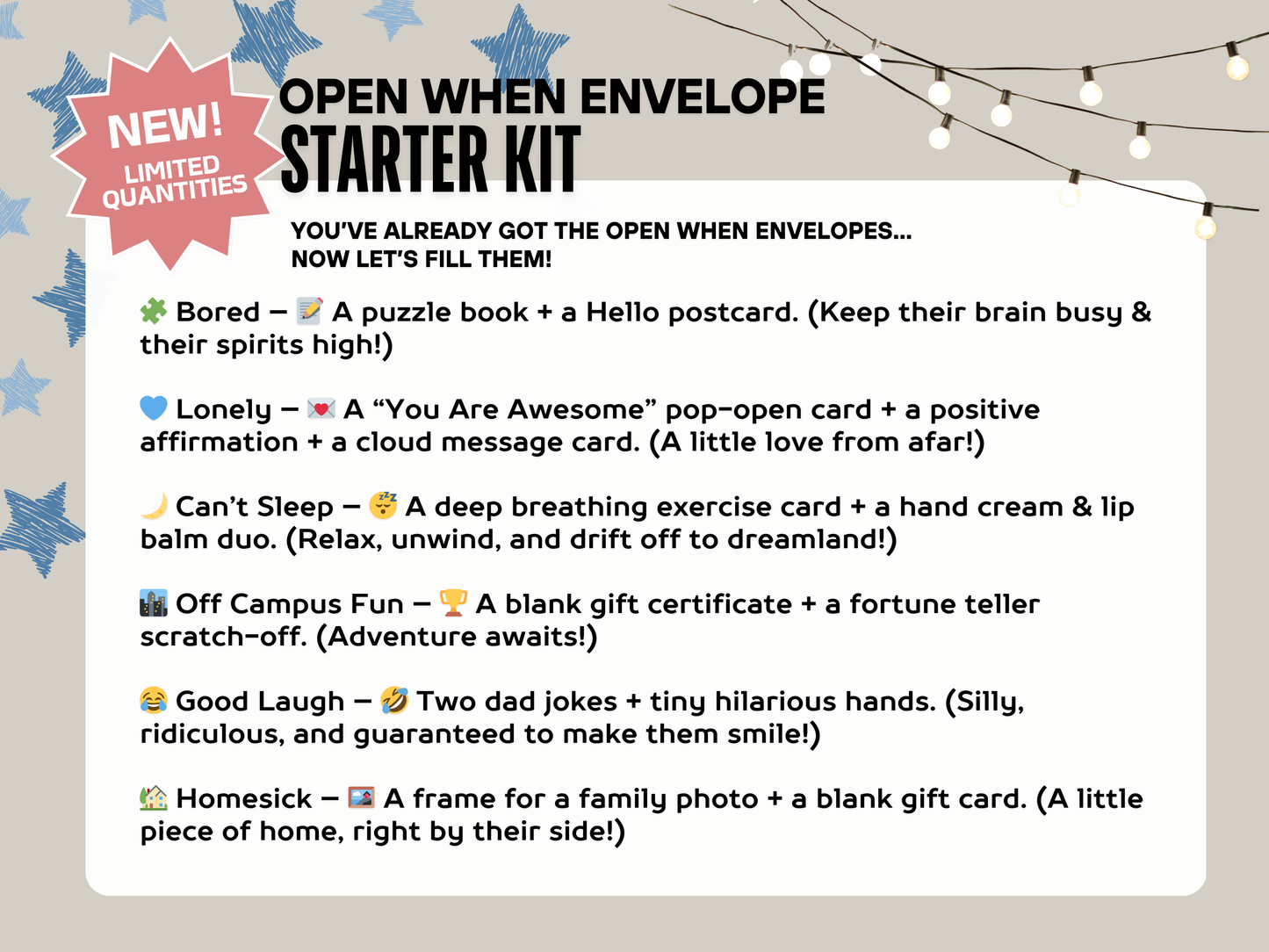 Open When Envelope Starter Kit